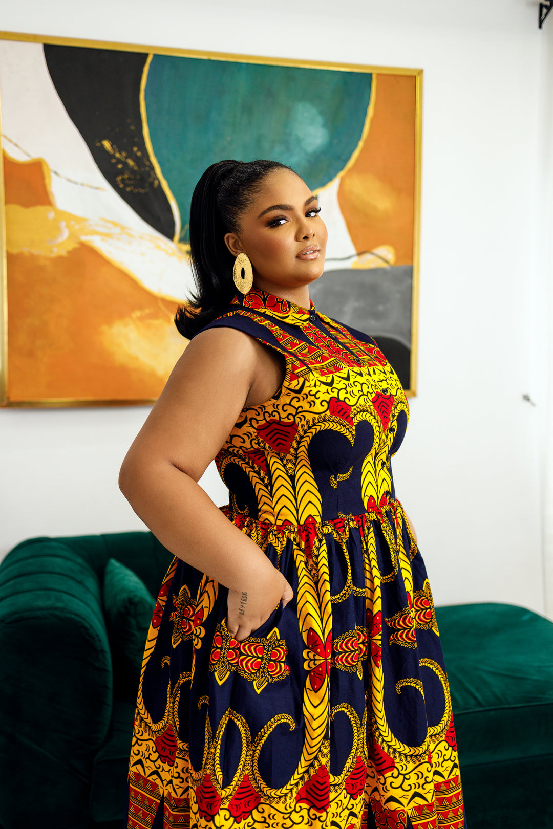 Arire African Print Dress