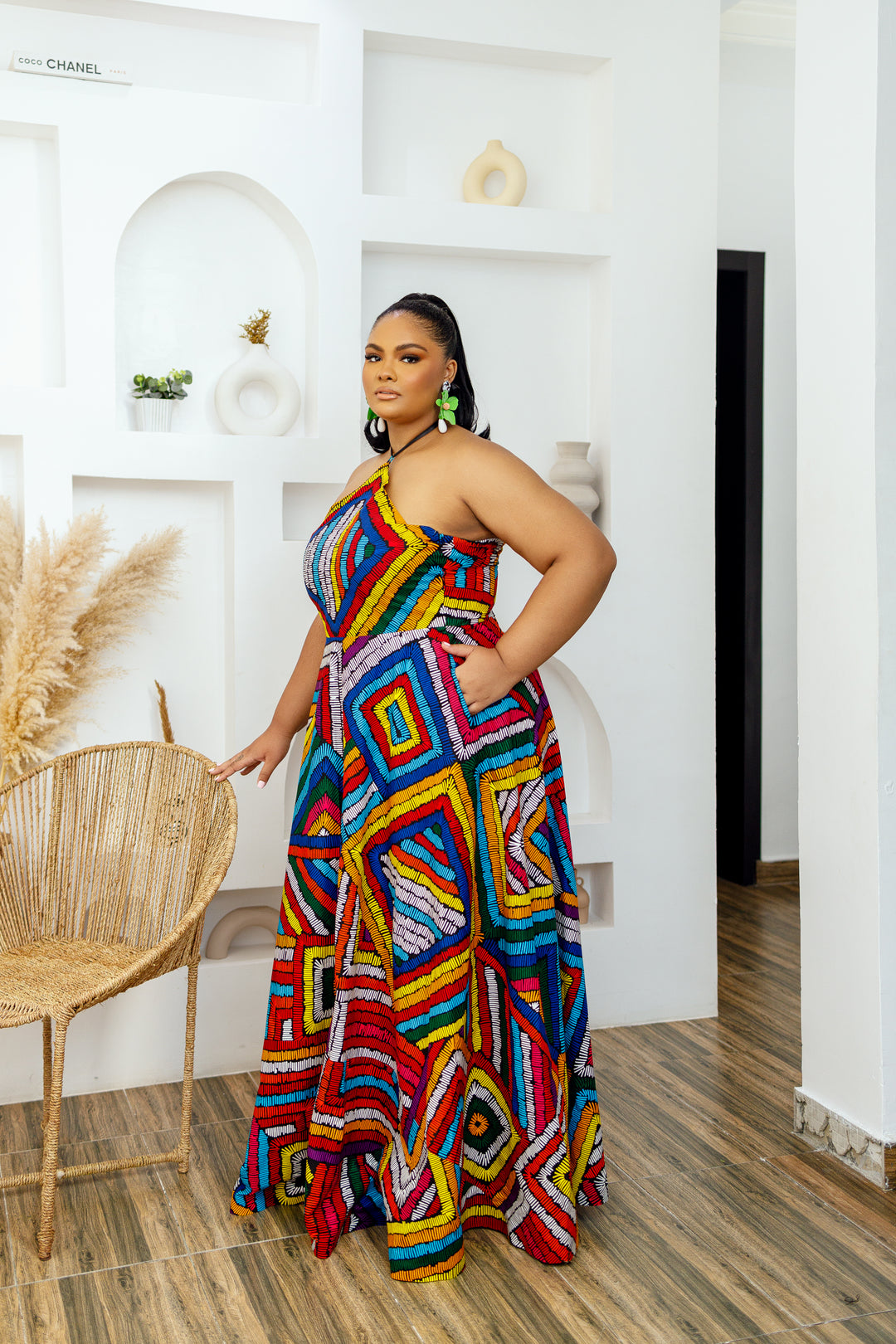 Nita African print Maxi Dress