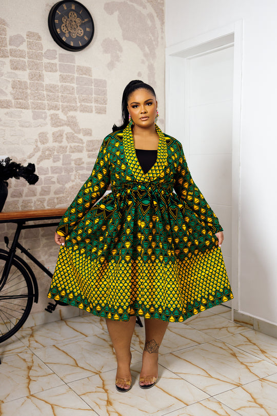 Tamilore African Print Midi Dress