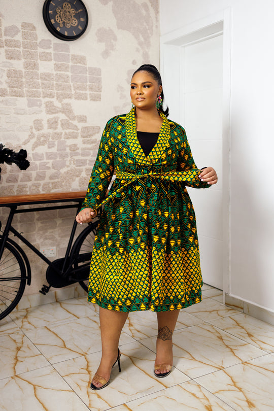 Tamilore African Print Midi Dress