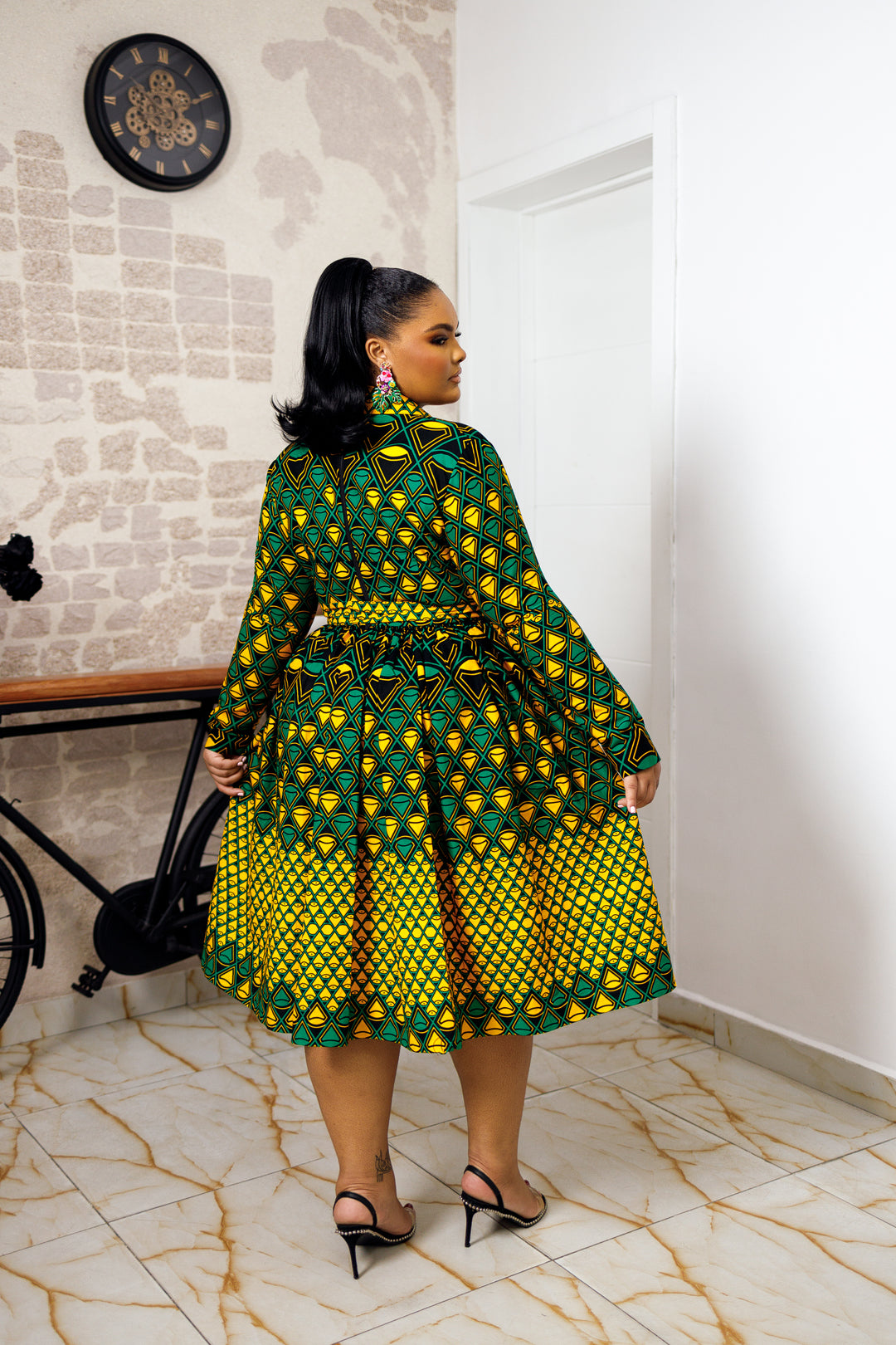 Tamilore African Print Midi Dress