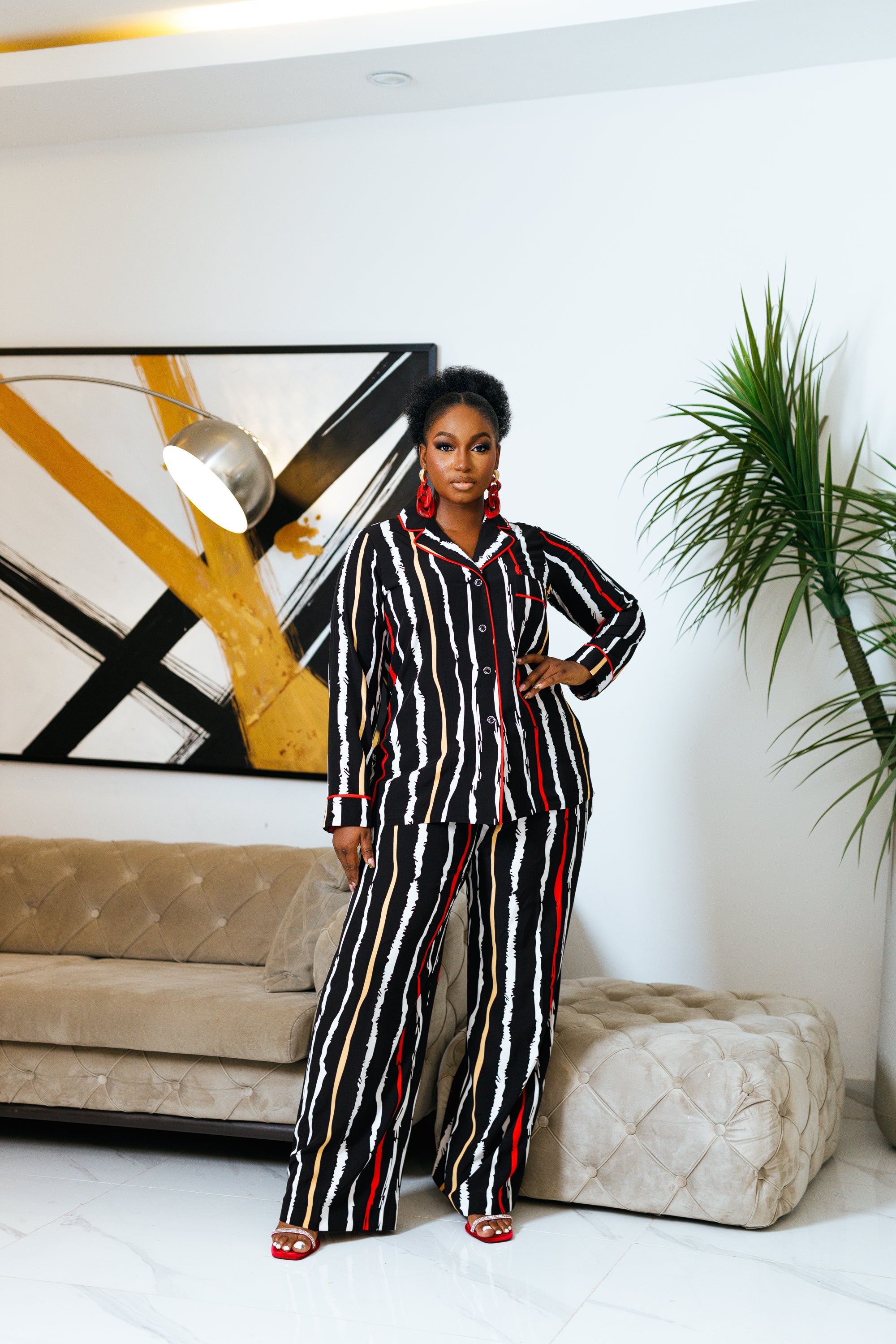 Ashanti African print Shirt Set