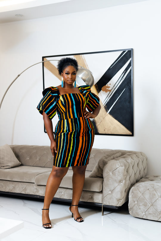 Chiamaka African print Mini Dress