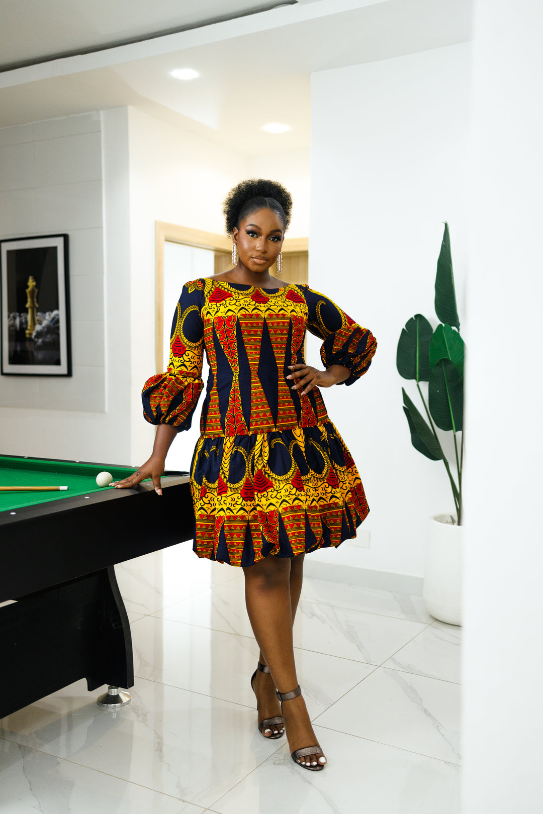 Ife African Print Mini Dress