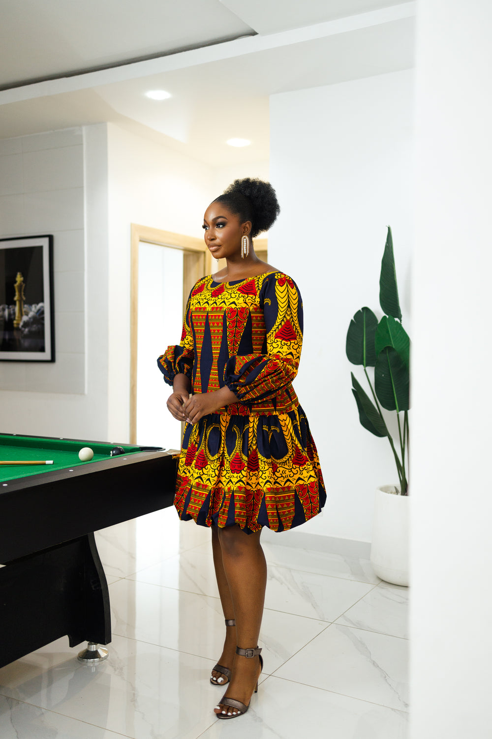 Ife African Print Mini Dress