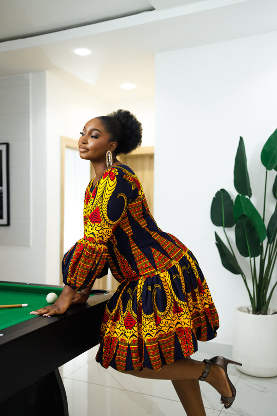 Ife African Print Mini Dress