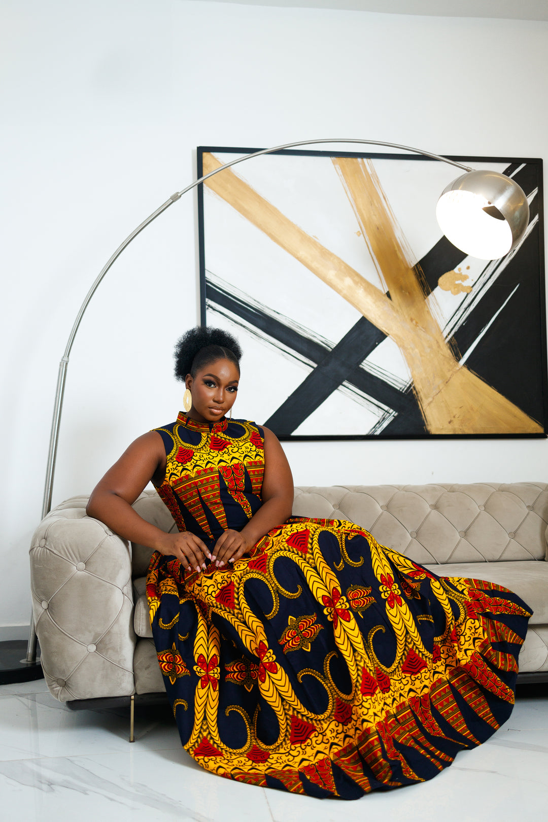 Nina African print Maxi dress