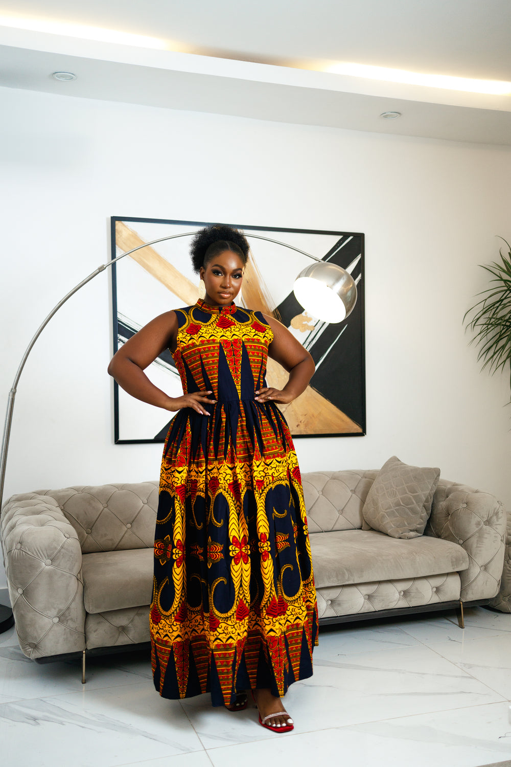 Nina African print Maxi dress