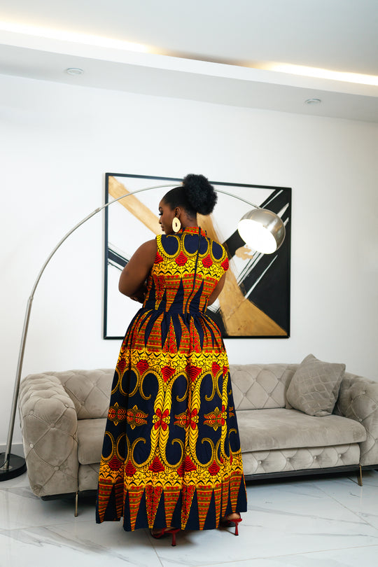 Nina African print Maxi dress