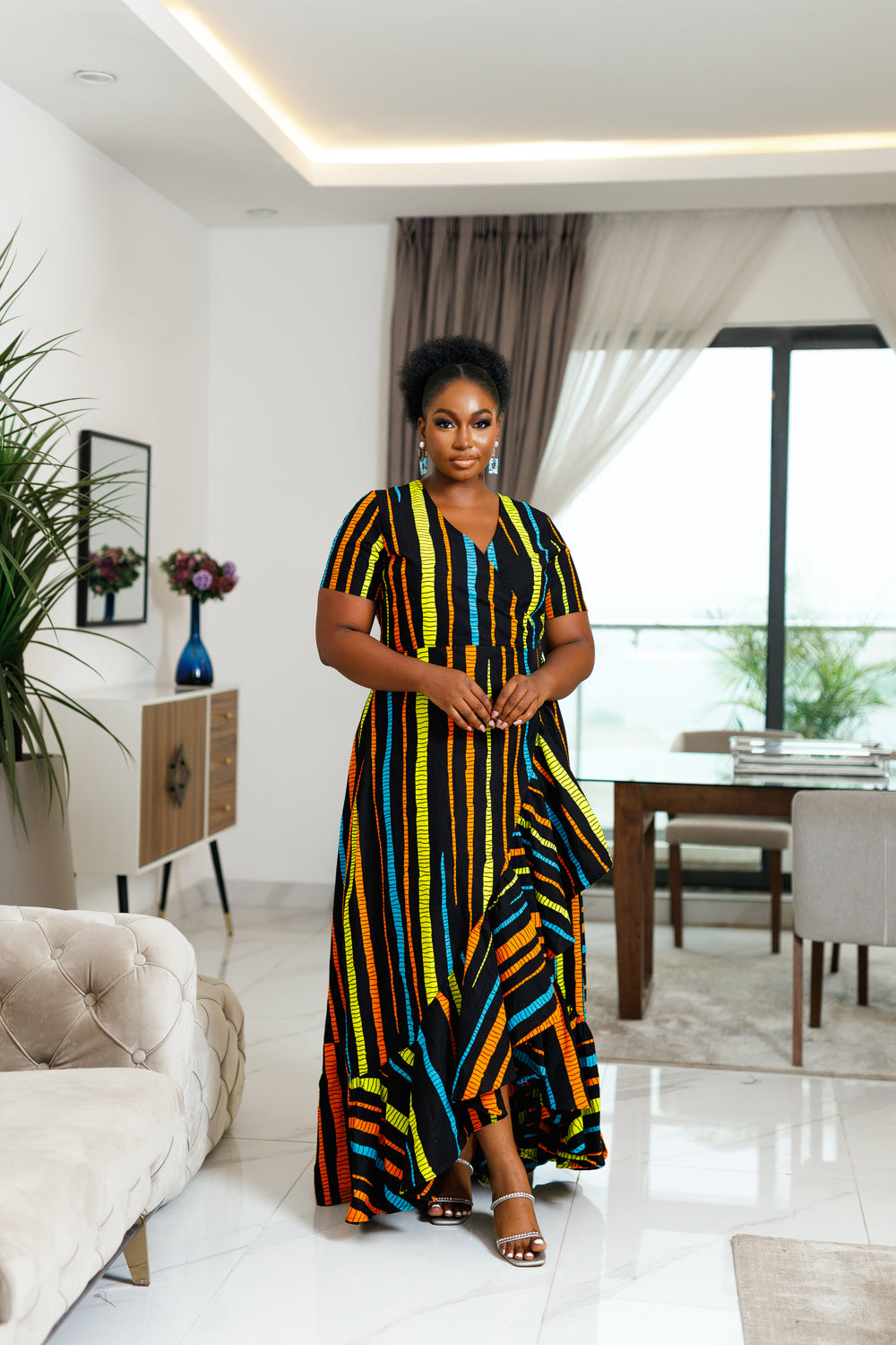 Chidinma African Print Wrap Maxi Dress