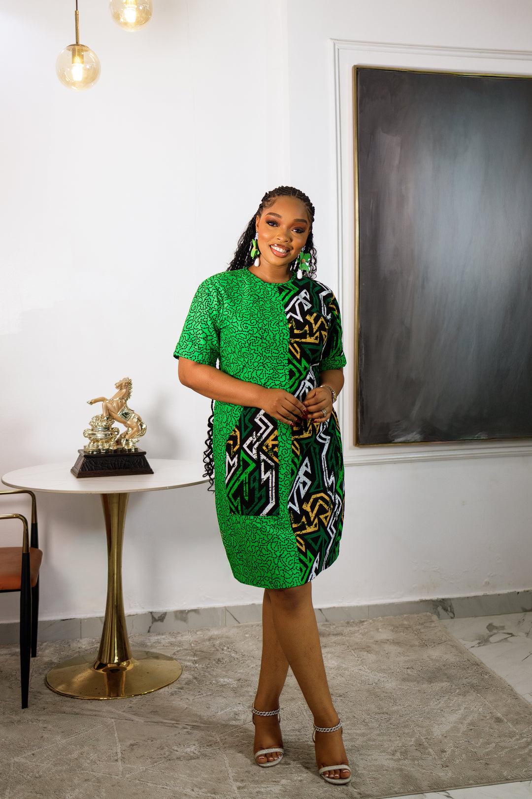 ROBE MIDI MOFI IMPRIMÉ AFRICAIN