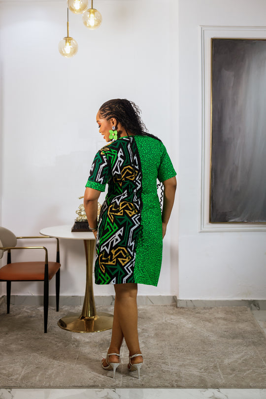 ROBE MIDI MOFI IMPRIMÉ AFRICAIN