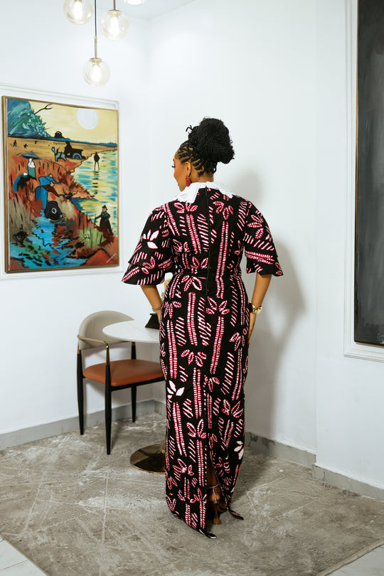 VESTIDO MIDE MAXI ESTAMPADO AFRICANO