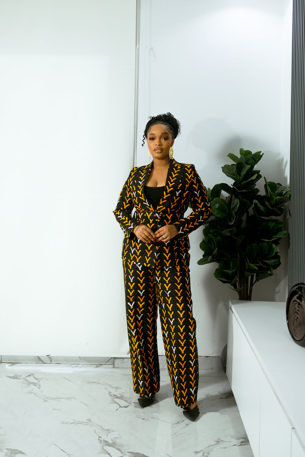 BLAZER PANTALON LERATO IMPRIMÉ AFRICAIN