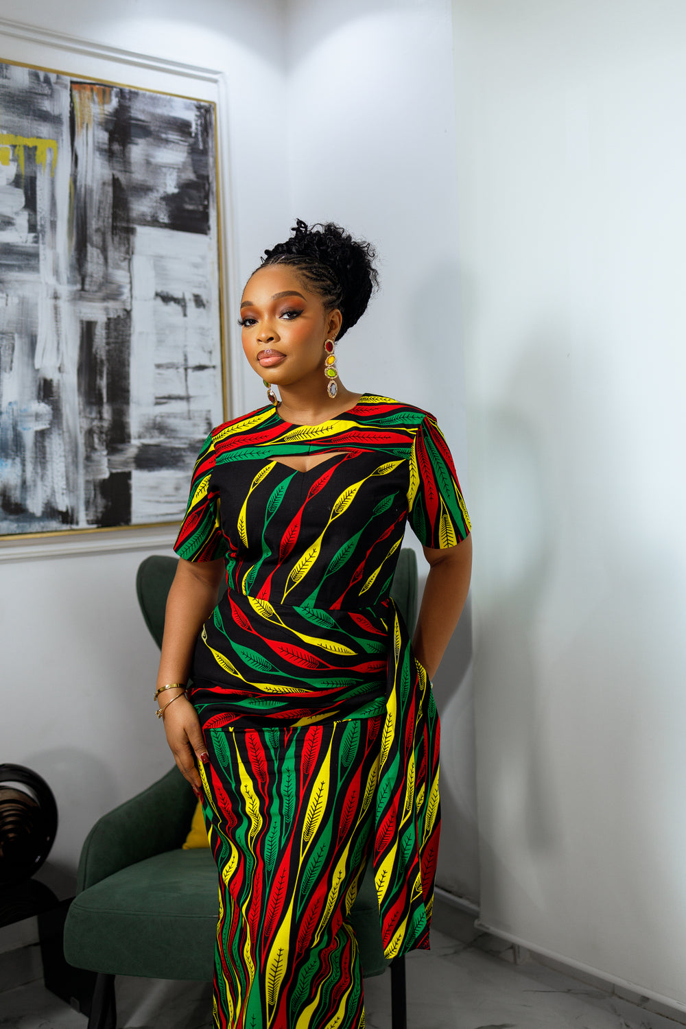 ROBE MIDI ESHE IMPRIMÉ AFRICAIN