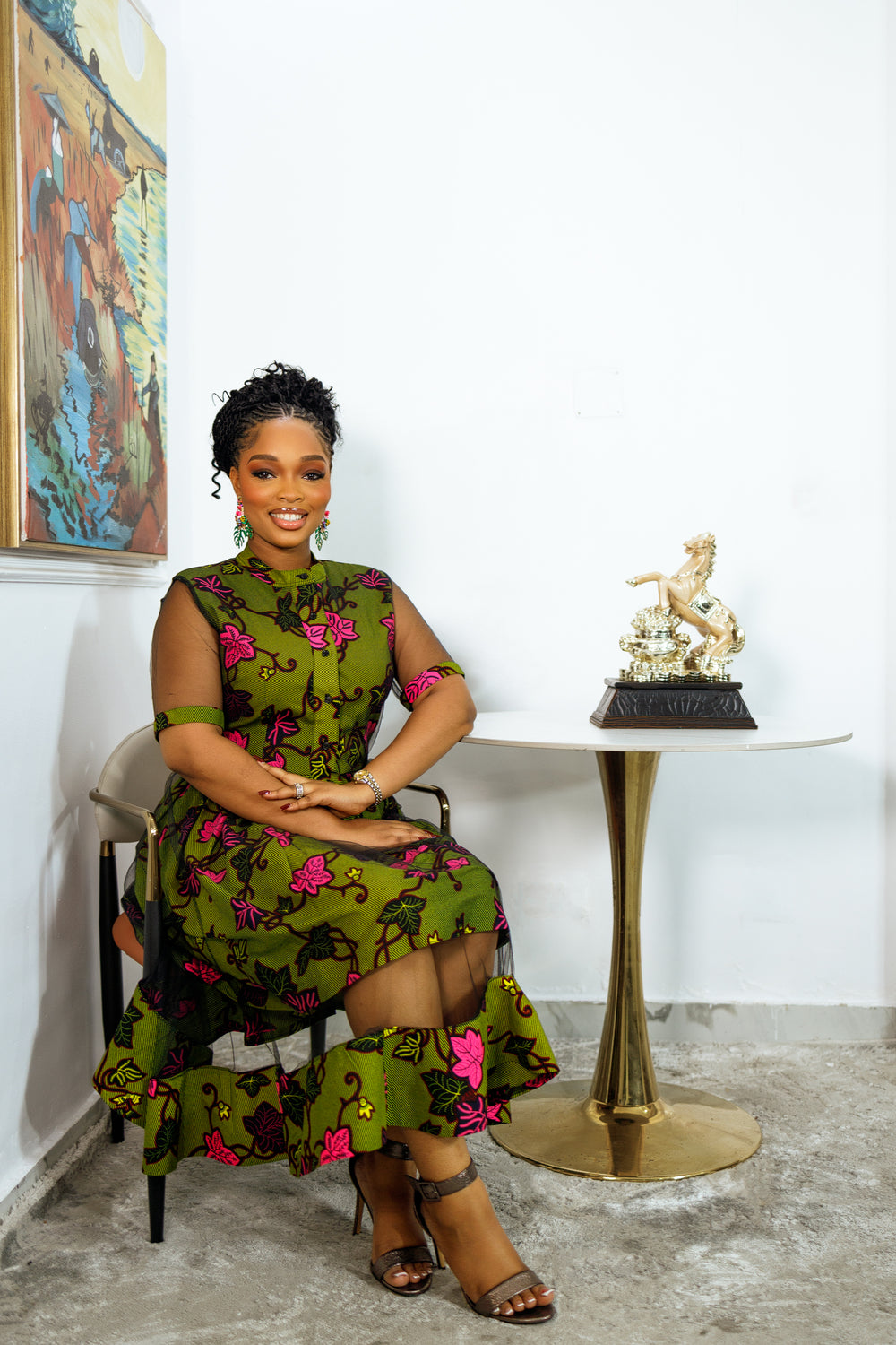 ROBE MIDI SHANI IMPRIMÉ AFRICAIN
