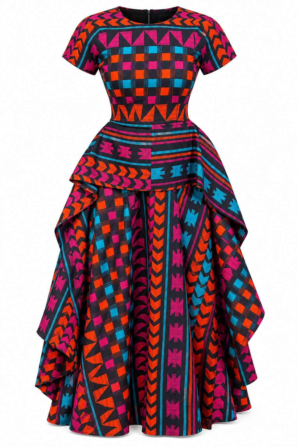 TEJIRI AFRICAN PRINT MIDI DRESS
