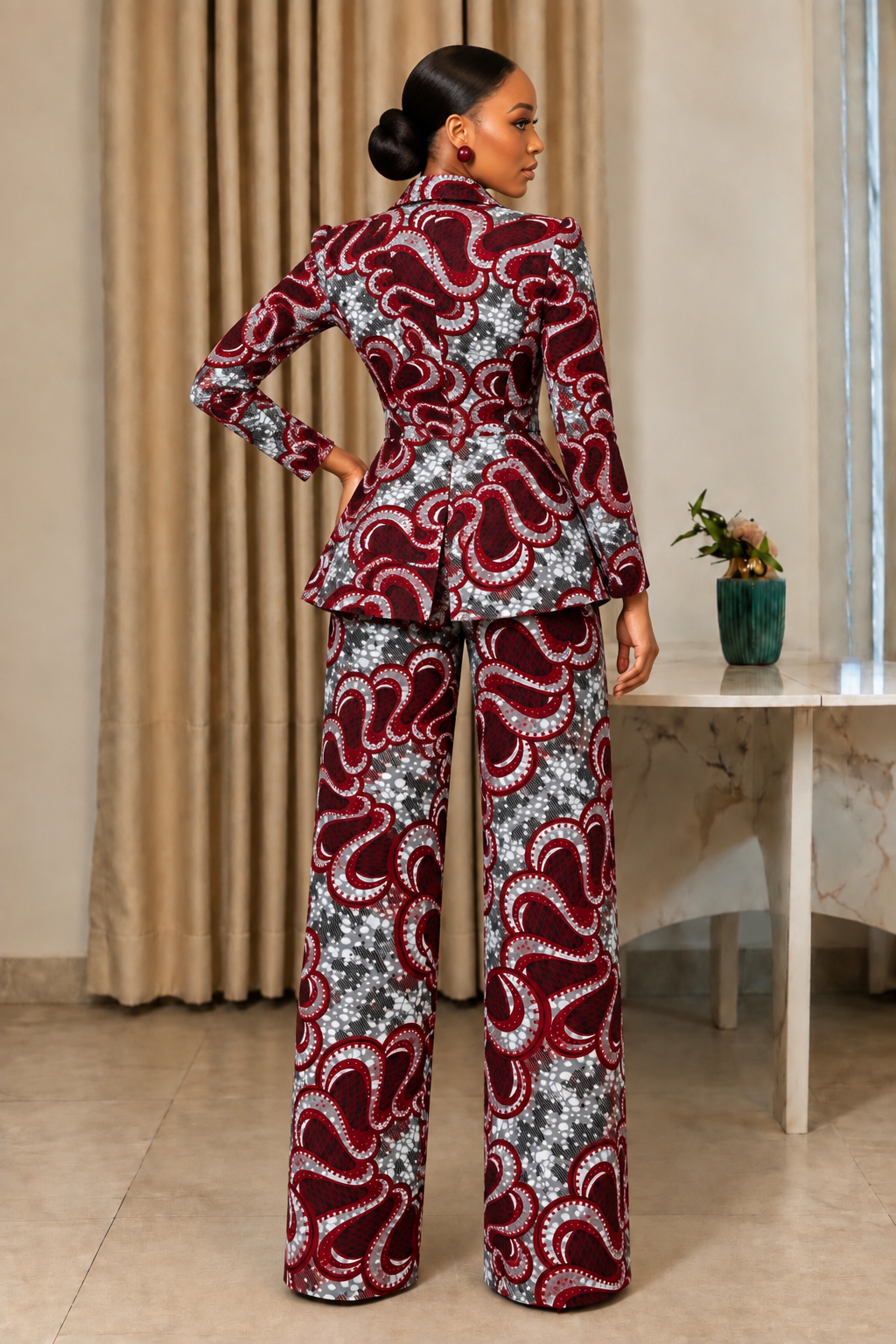 JACKIE AFRICAN PRINT SUIT SET