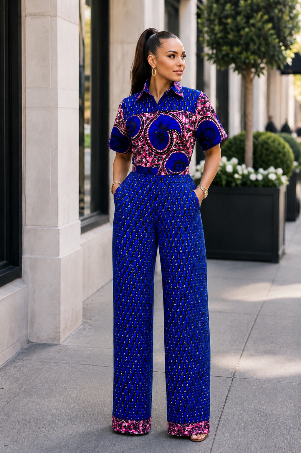 RIKE AFRICAN PRINT SHIRT & PANTS SET