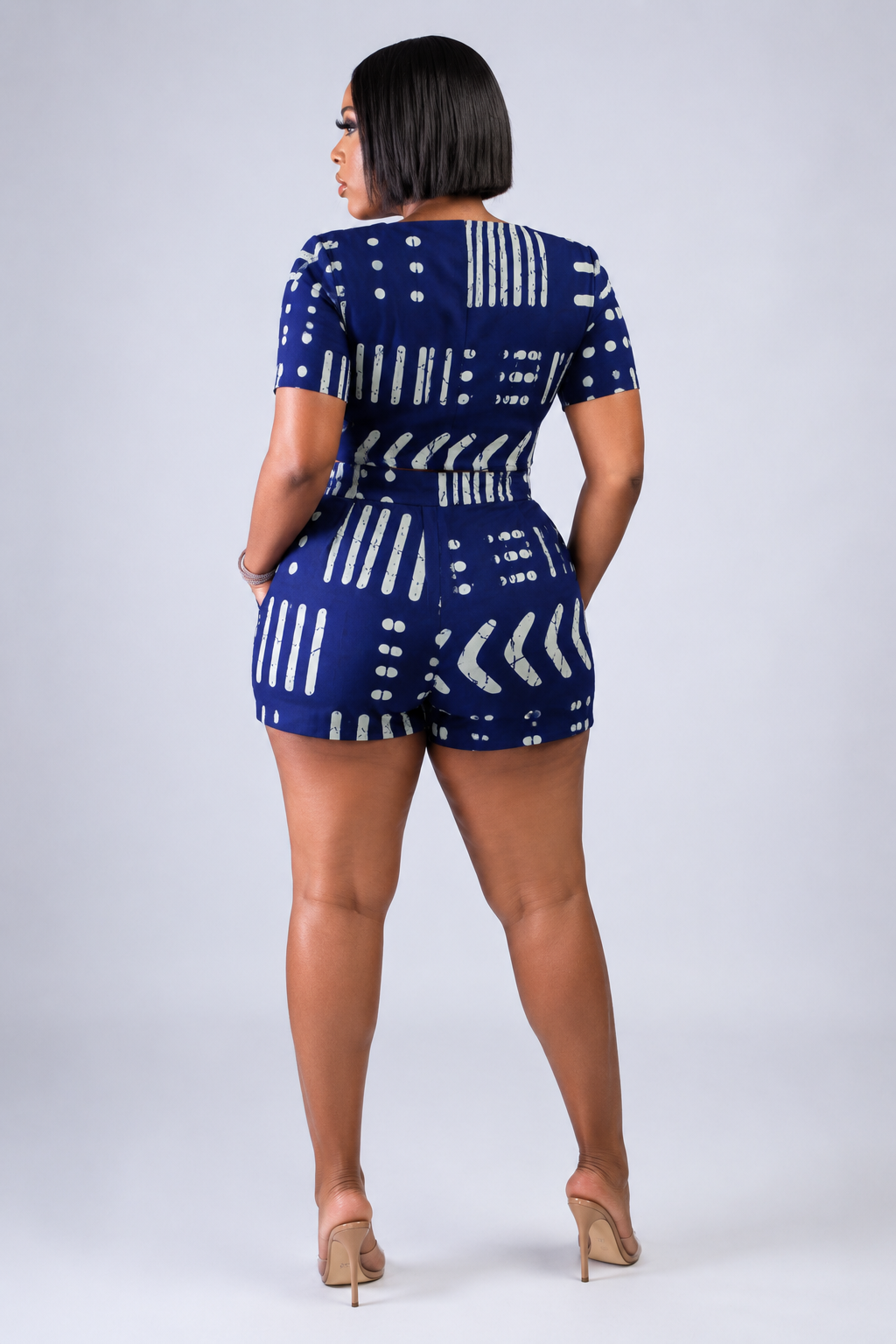 SEIME AFRICAN PRINT CROP TOP SET