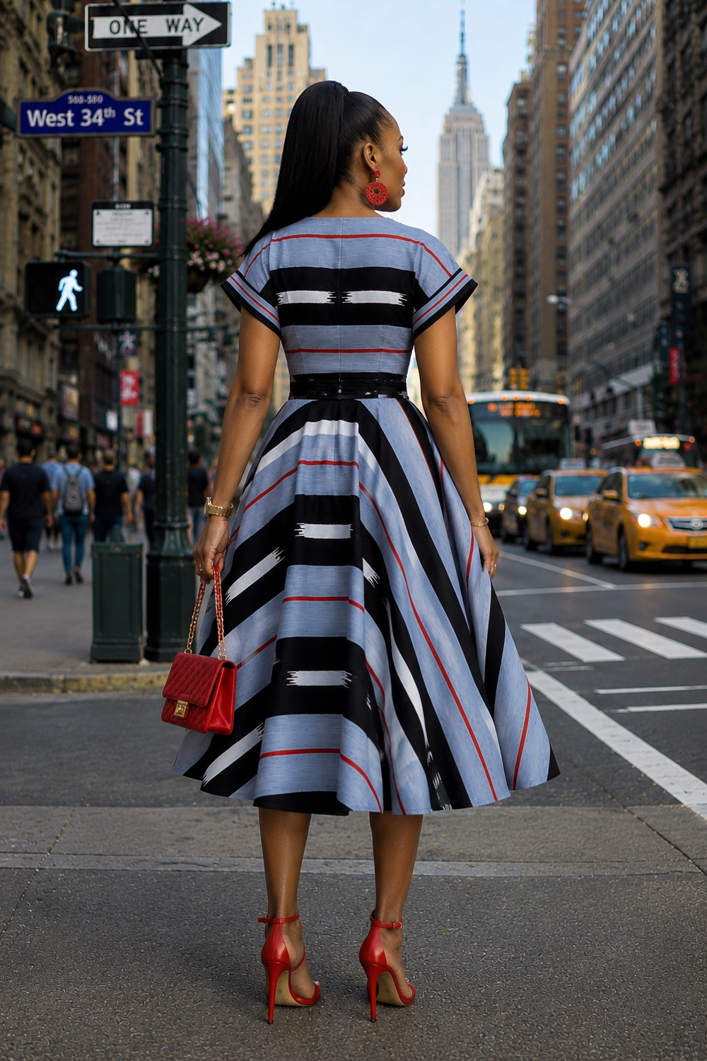 AYO AFRICAN PRINT MIDI DRESS
