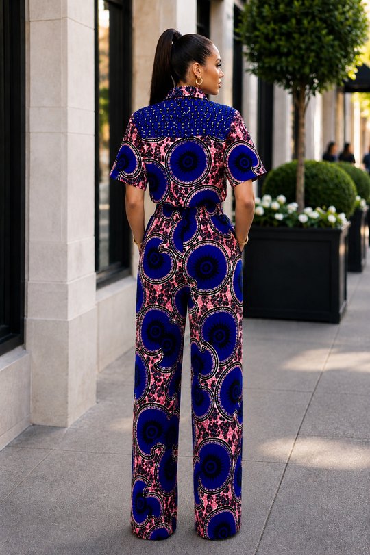 RIKE AFRICAN PRINT SHIRT & PANTS SET