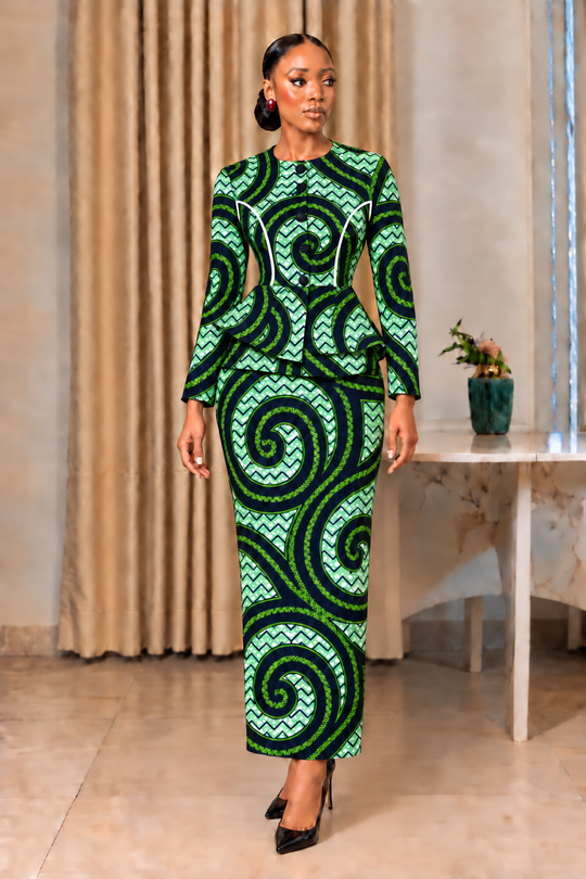KASIE AFRICAN PRINT SKIRT SET