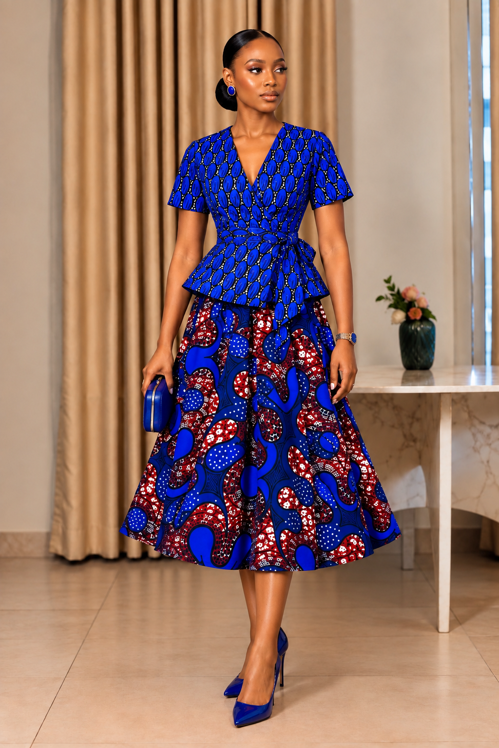 SAIA TADE MAXI ESTAMPA AFRICANA