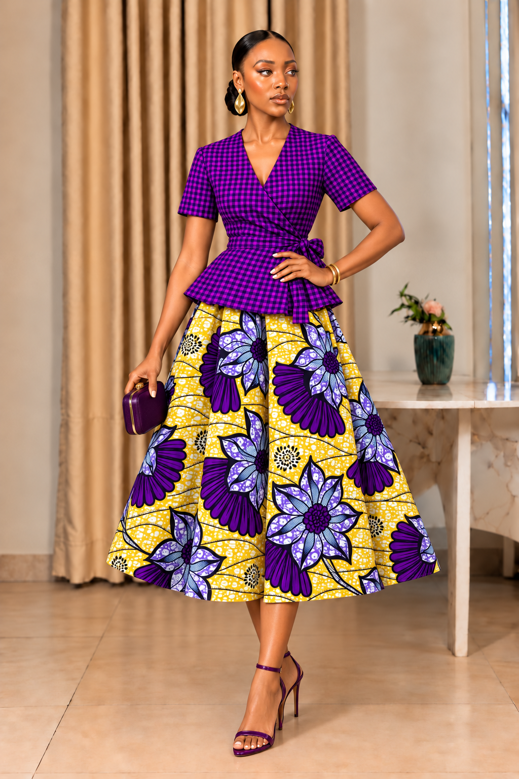 SAIA TADE MAXI ESTAMPA AFRICANA