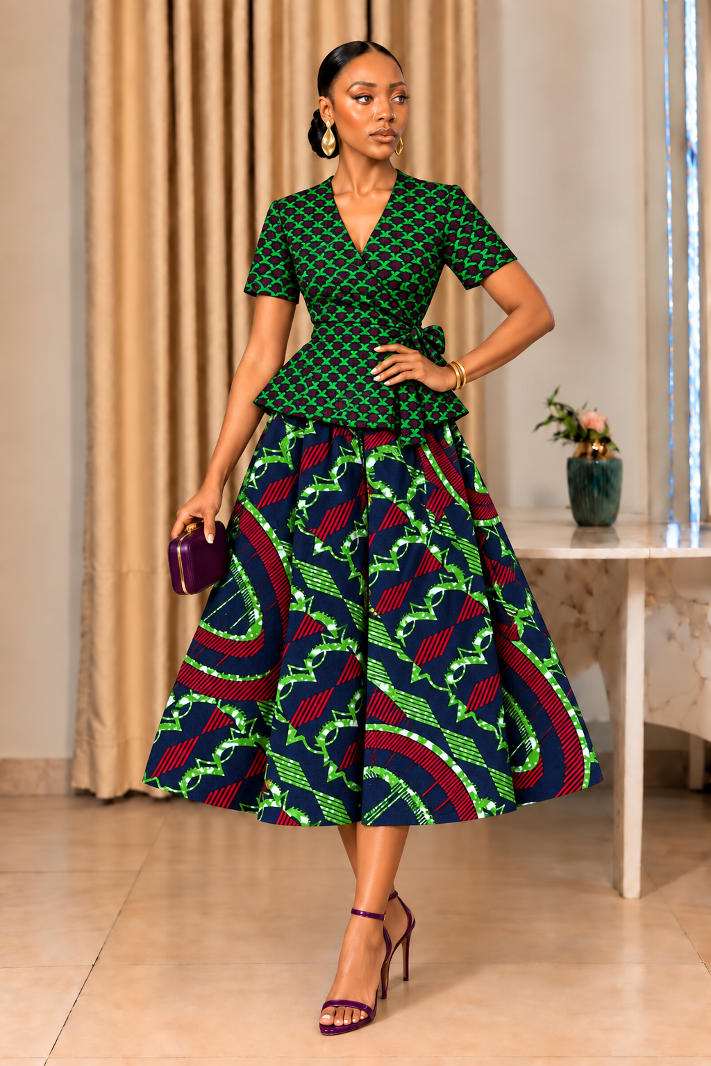 SAIA TADE MAXI ESTAMPA AFRICANA