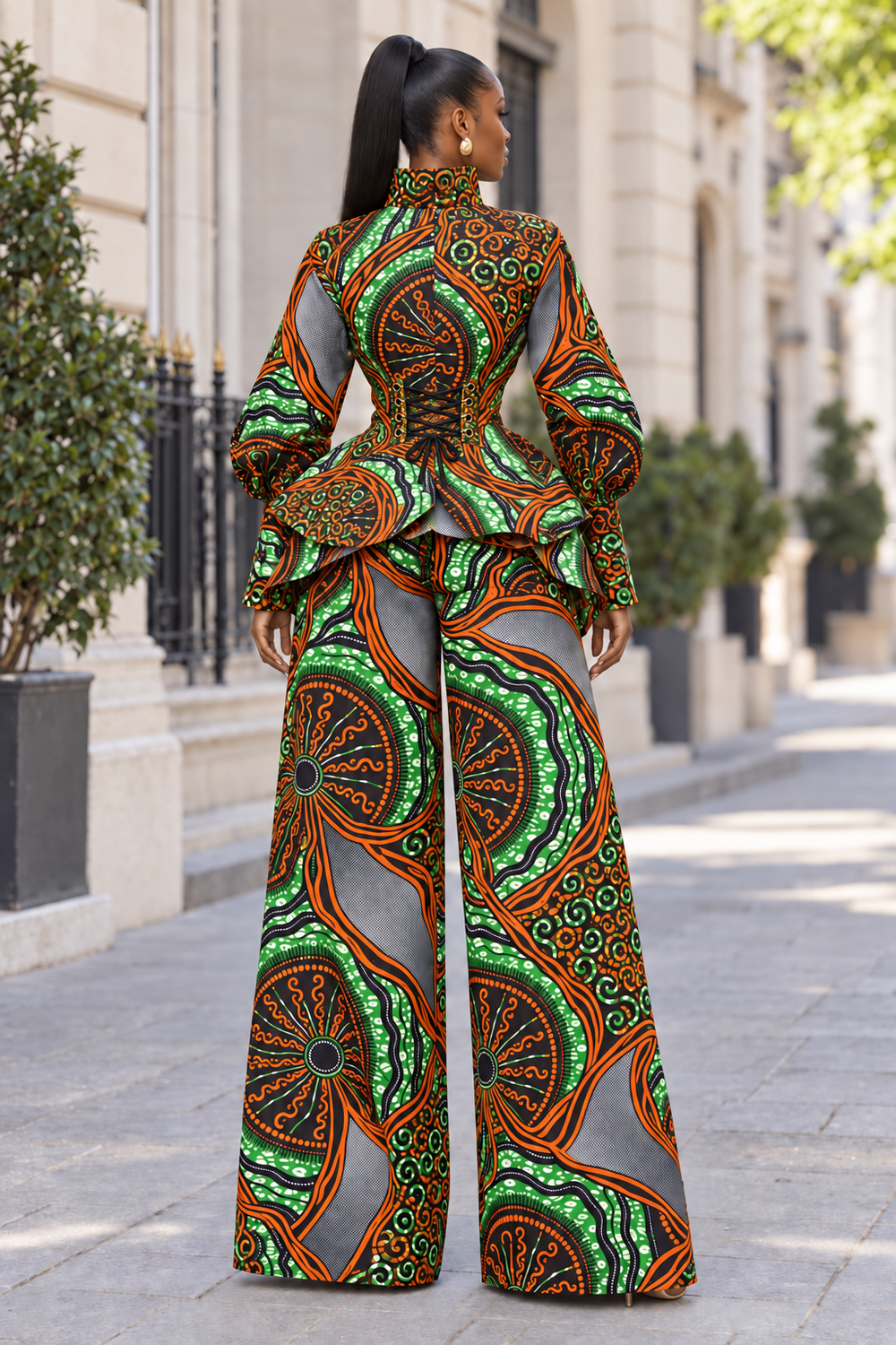 TUTU AFRICAN PRINT SHIRT & PANTS SET