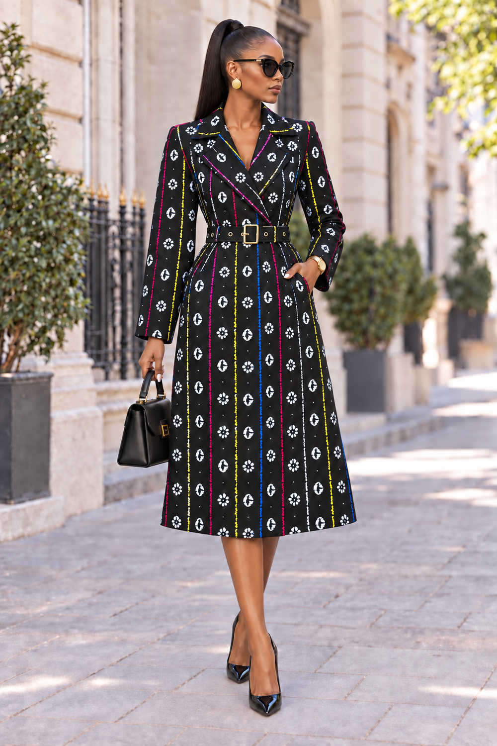 TRENCH-COAT UGO IMPRIMÉ AFRICAIN
