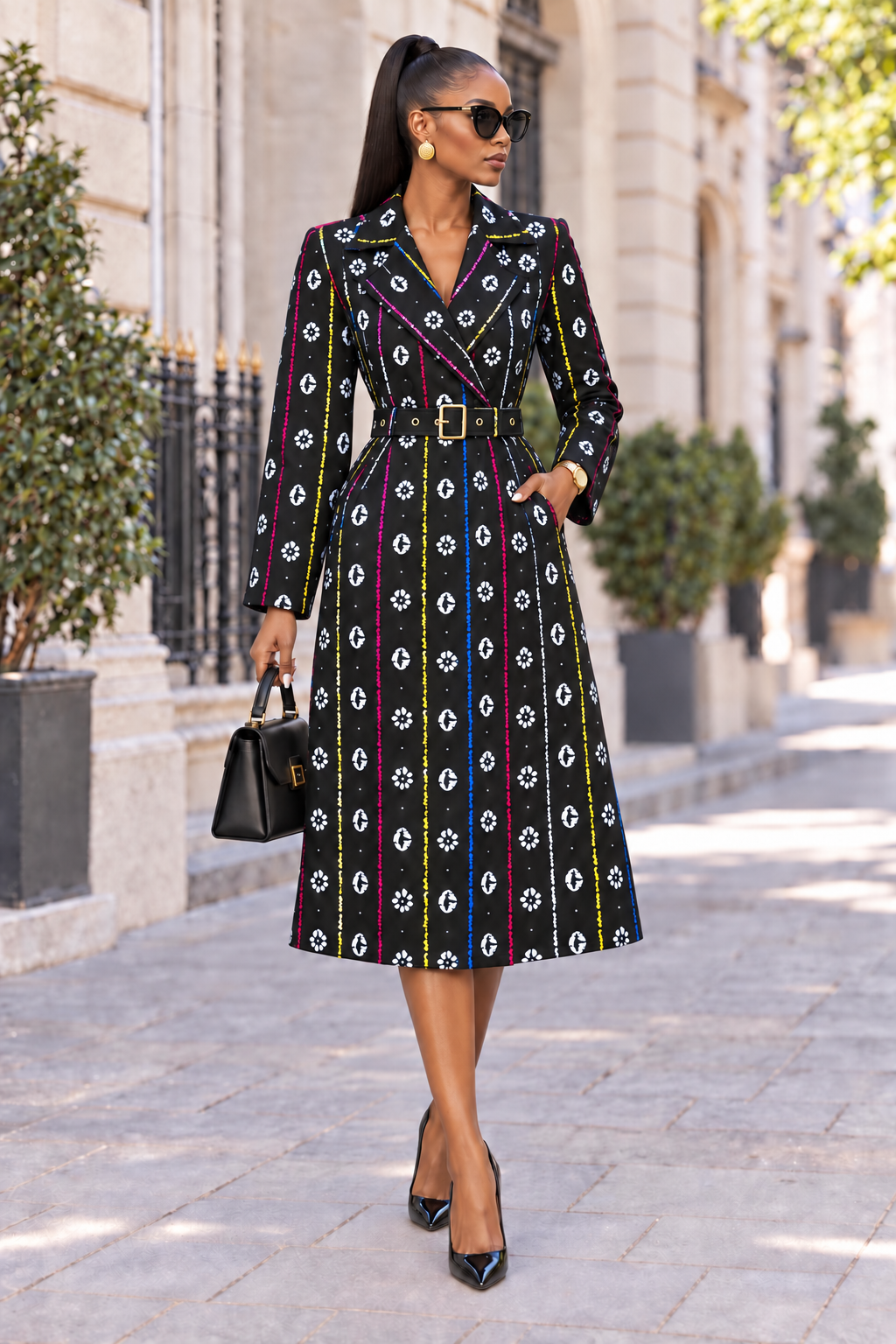 TRENCH-COAT UGO IMPRIMÉ AFRICAIN