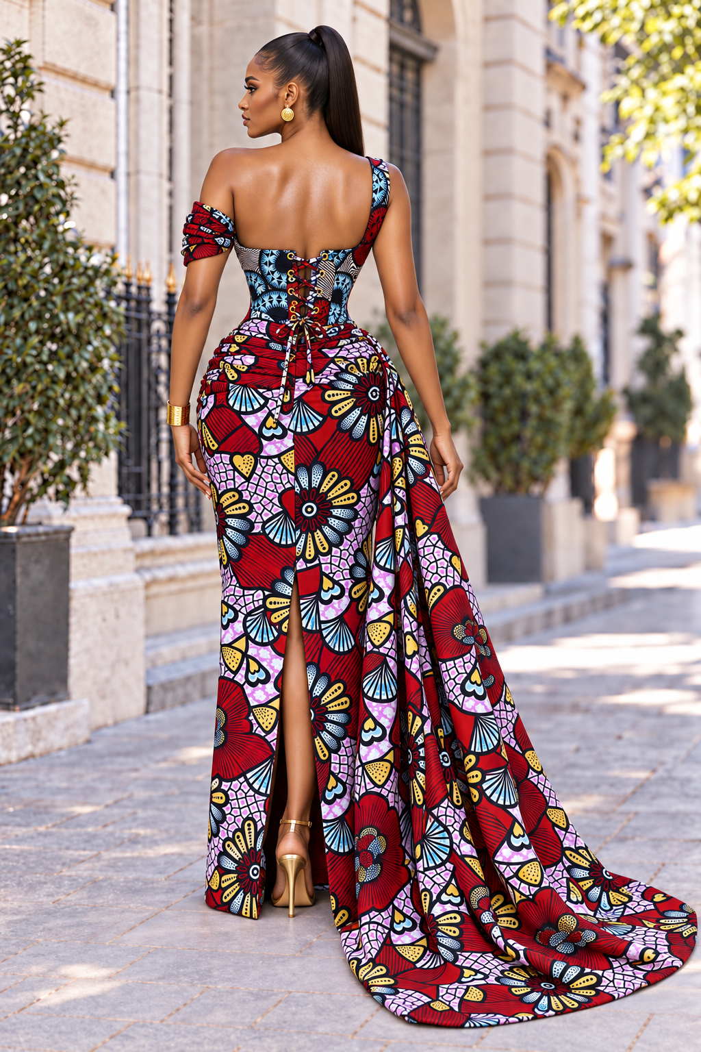 ADEWONU AFRICAN PRINT MAXI DRESS
