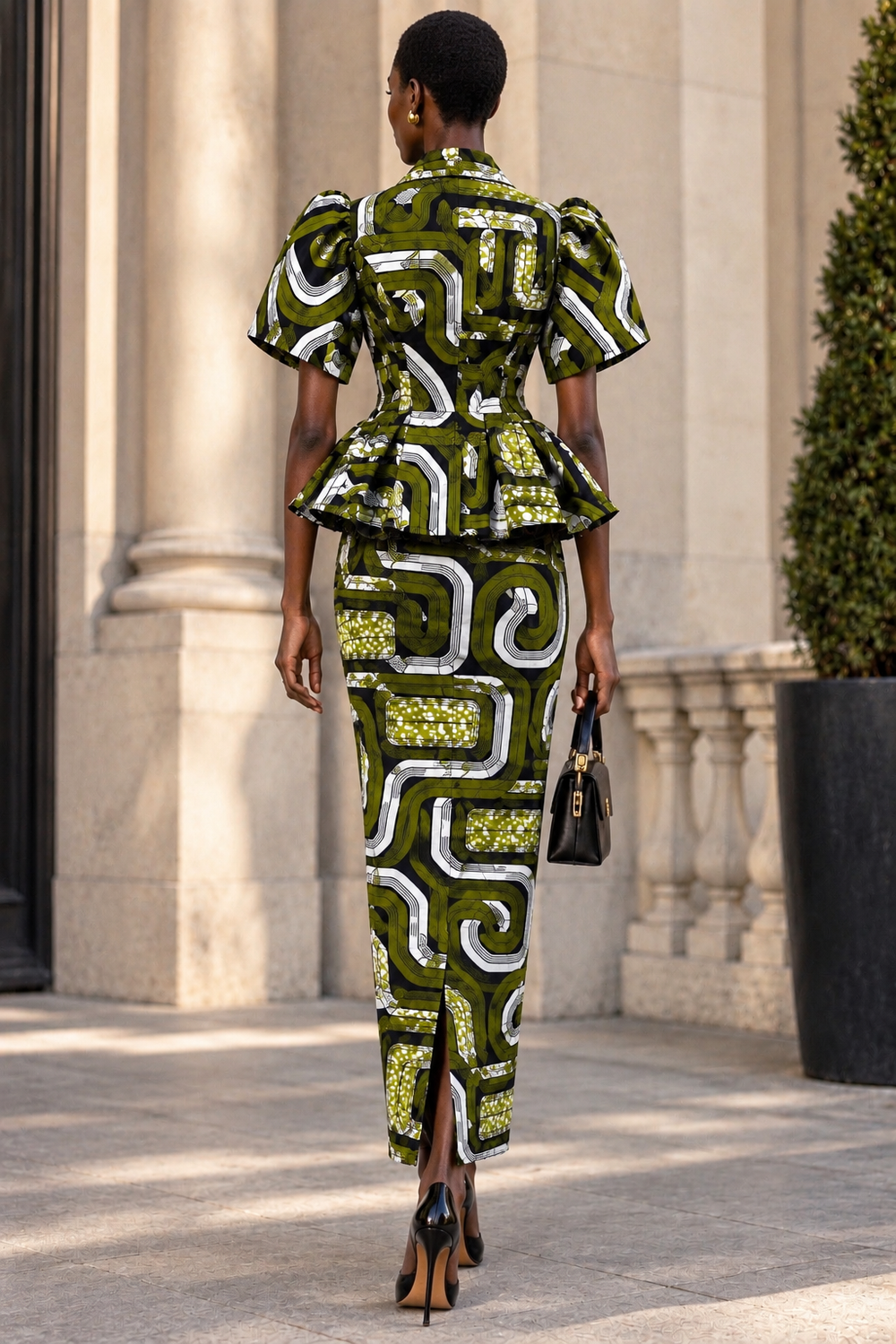 LADE AFRICAN PRINT SKIRT SET
