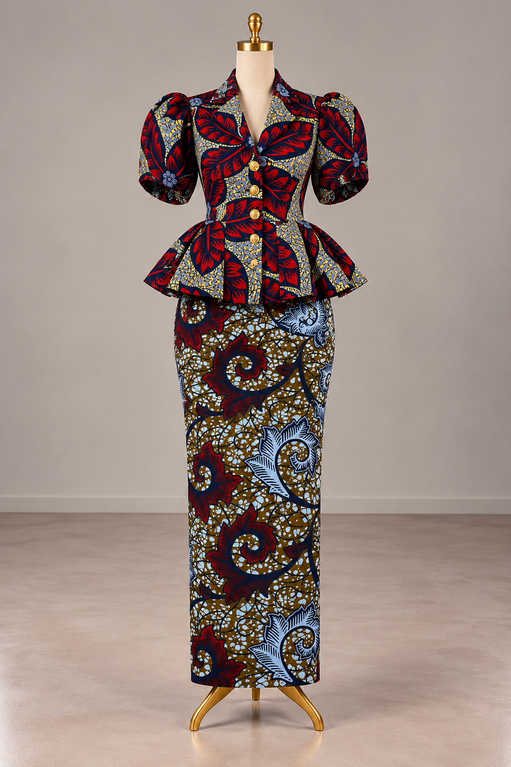 LADE AFRICAN PRINT SKIRT SET