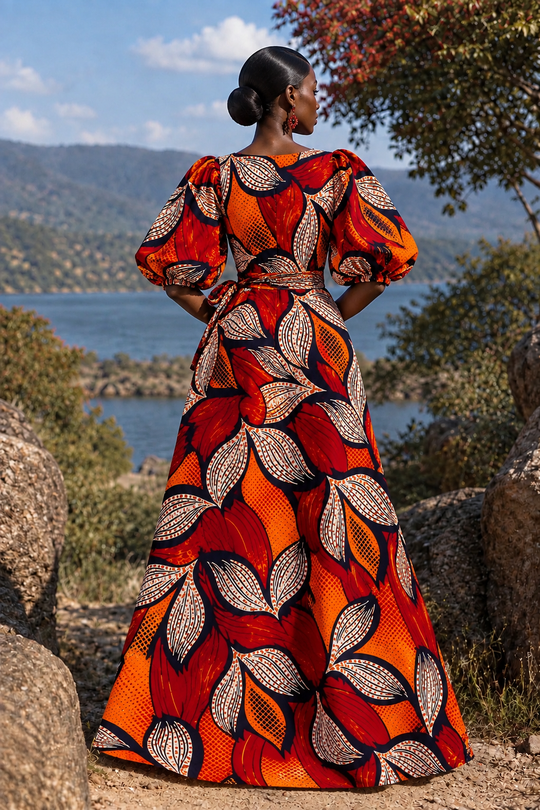 ZUZU AFRICAN PRINT MAXI DRESS