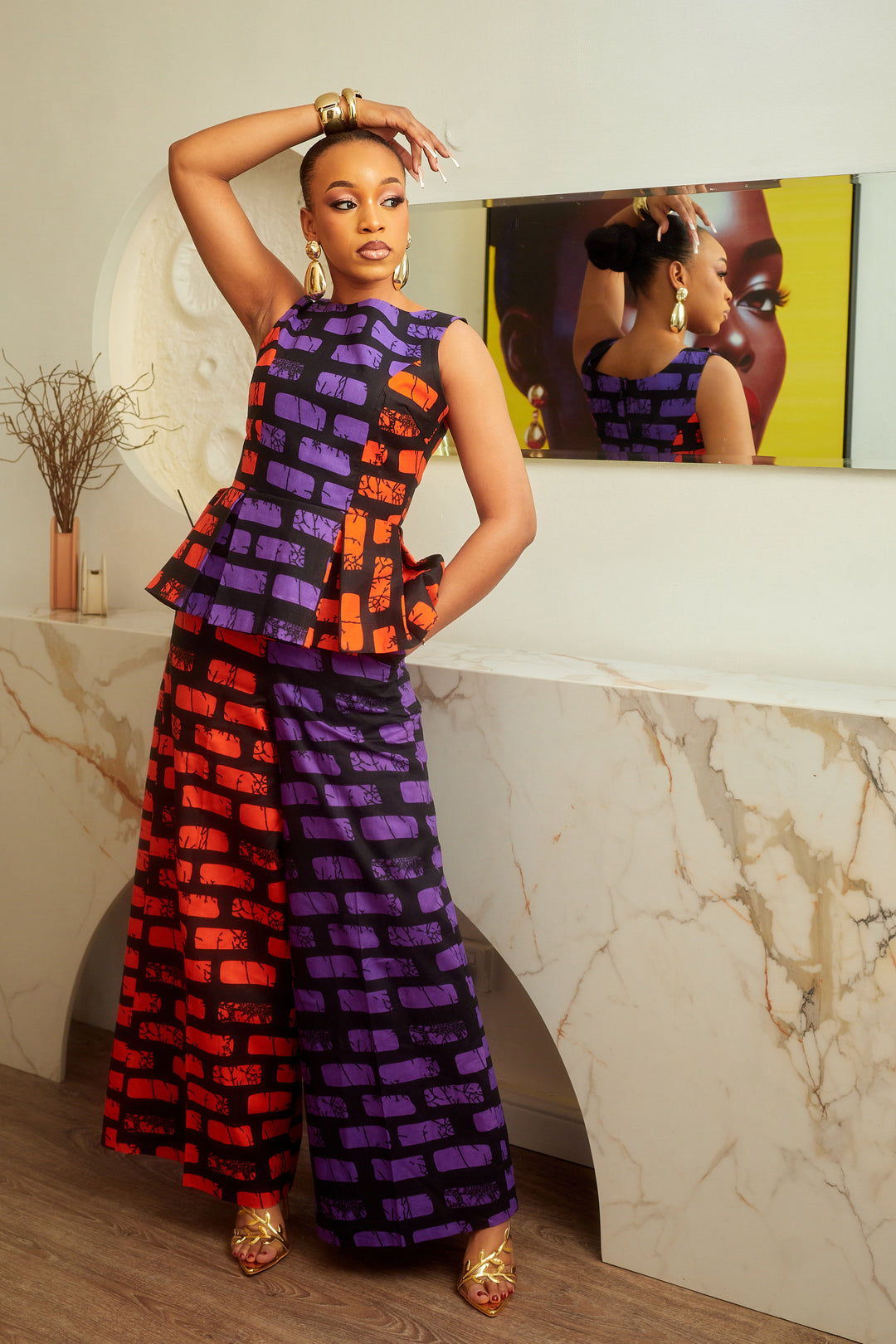 OBIAGELI AFRICAN PRINT PANTS SET
