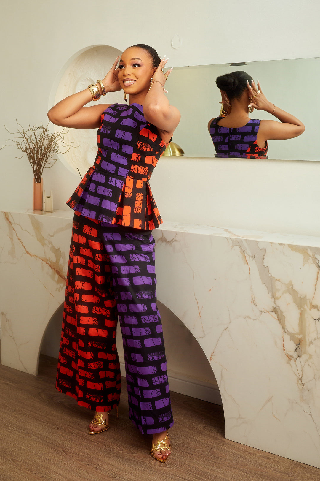 OBIAGELI AFRICAN PRINT PANTS SET