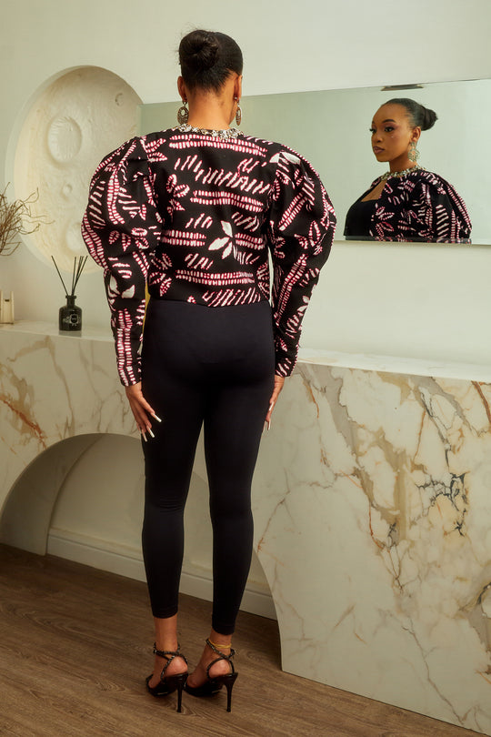 SIMI AFRICAN PRINT CROP JACKET