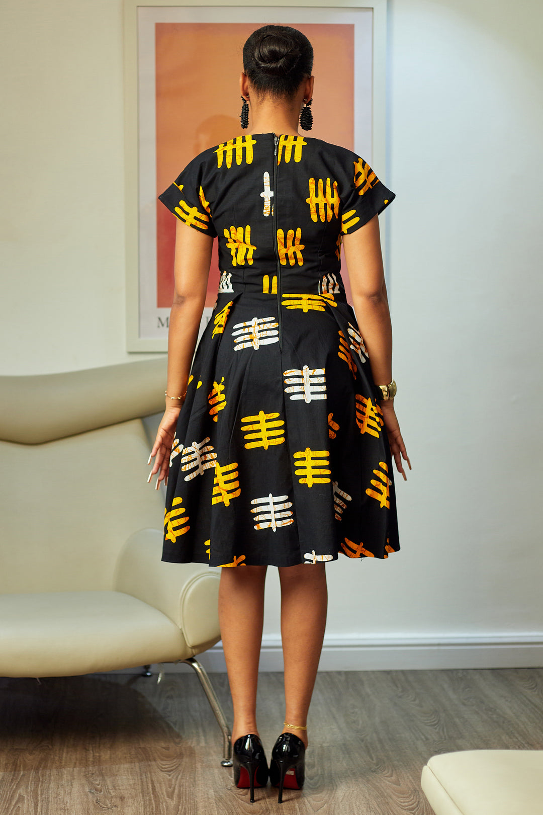 IYABO AFRICAN PRINT MIDI DRESS