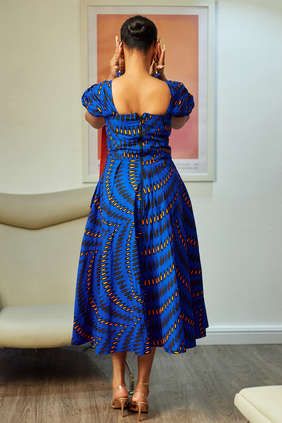CHIZI AFRICAN PRINT MIDI DRESS