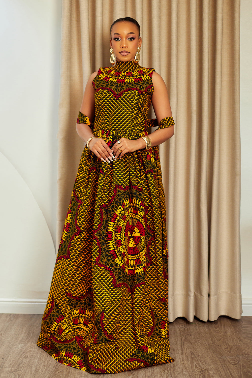 LESEDI AFRICAN PRINT MAXI DRESS