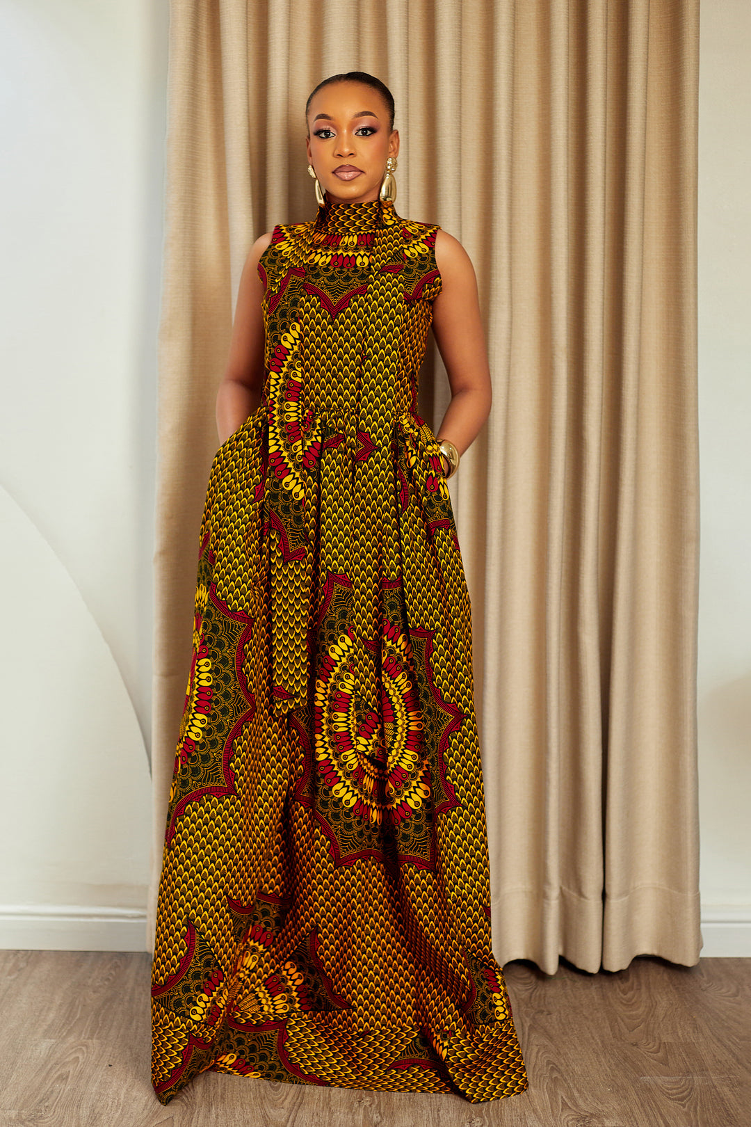 LESEDI AFRICAN PRINT MAXI DRESS