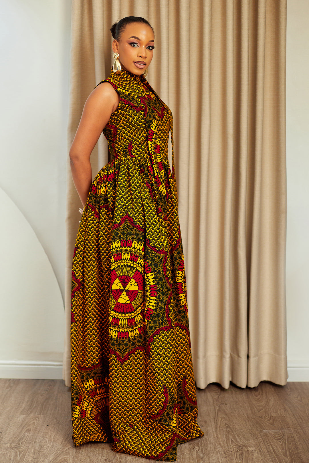 LESEDI AFRICAN PRINT MAXI DRESS