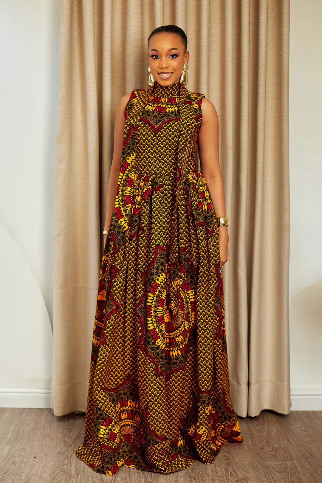 LESEDI AFRICAN PRINT MAXI DRESS