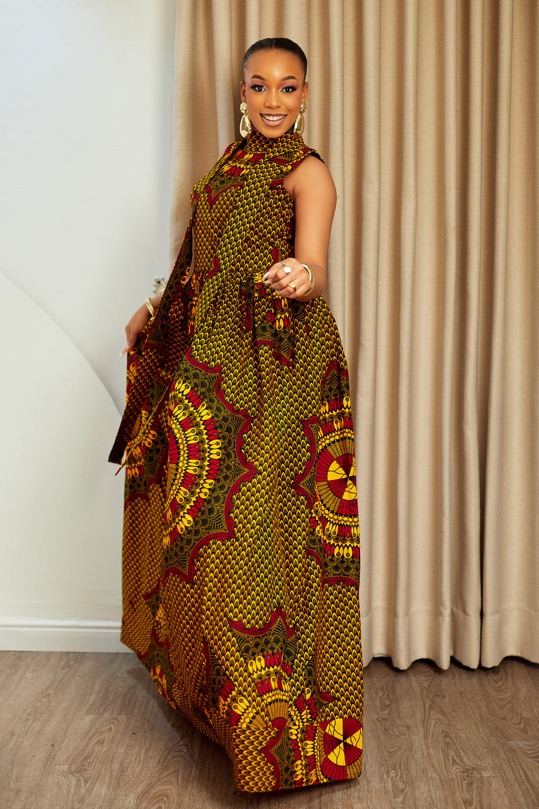 LESEDI AFRICAN PRINT MAXI DRESS