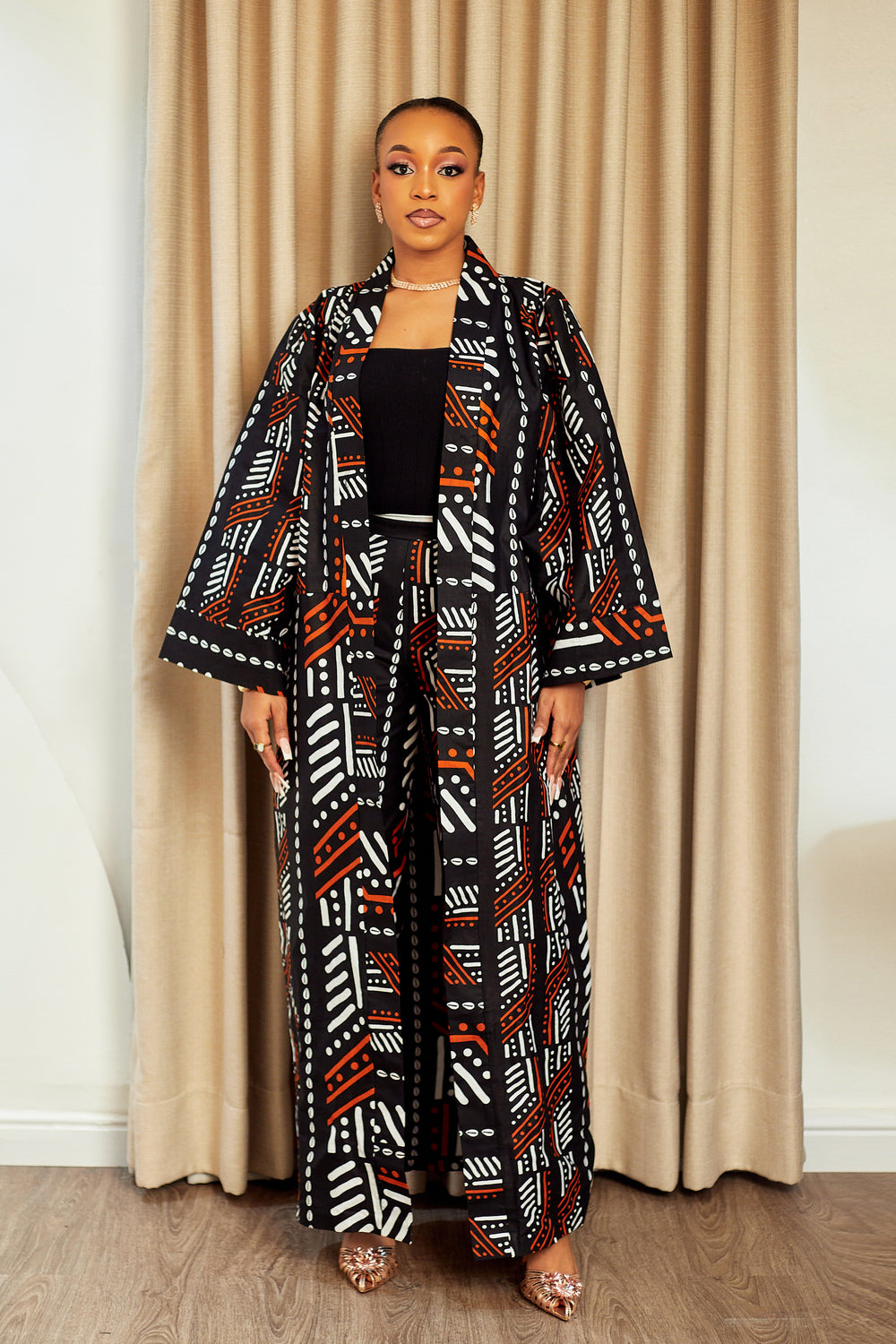 HAWA AFRICAN PRINT KIMONO SET