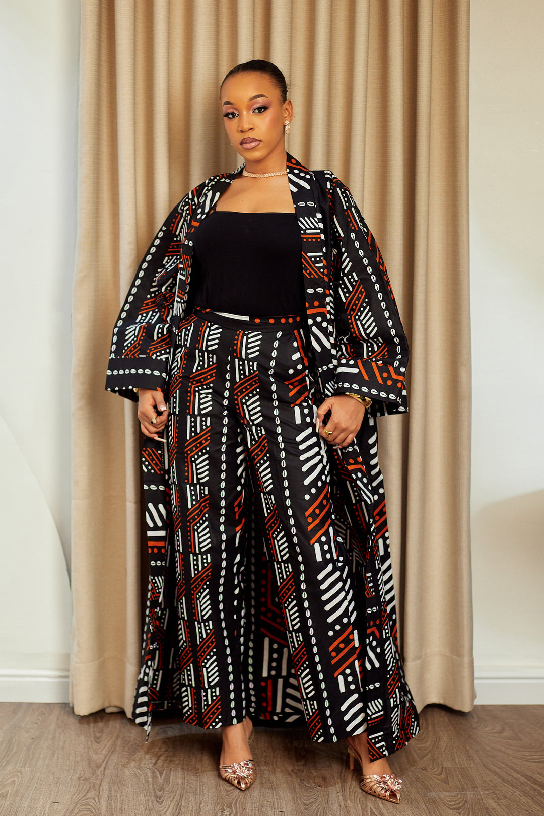 HAWA AFRICAN PRINT KIMONO SET