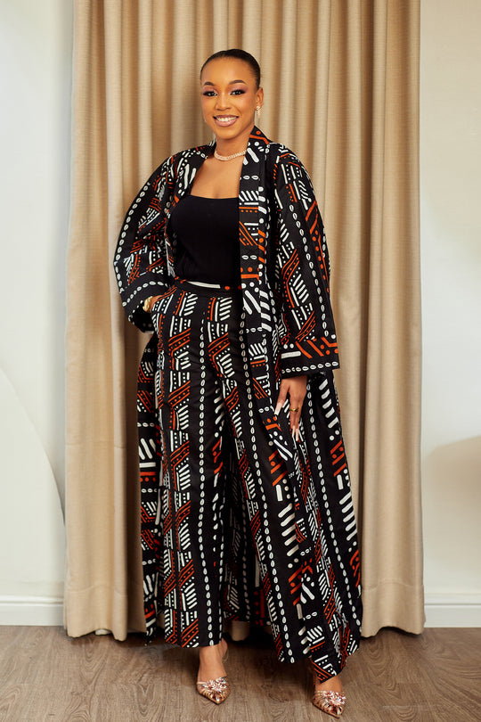HAWA AFRICAN PRINT KIMONO SET